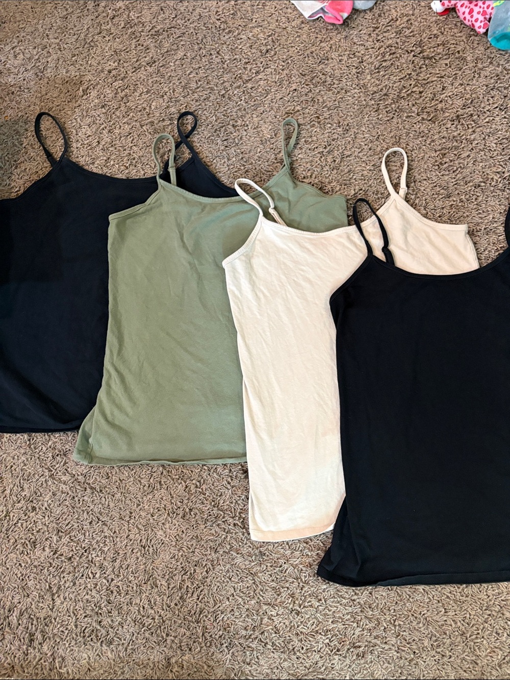 torrid Spaghetti Strap Camisole Set in Black, Olive, Cream Lot